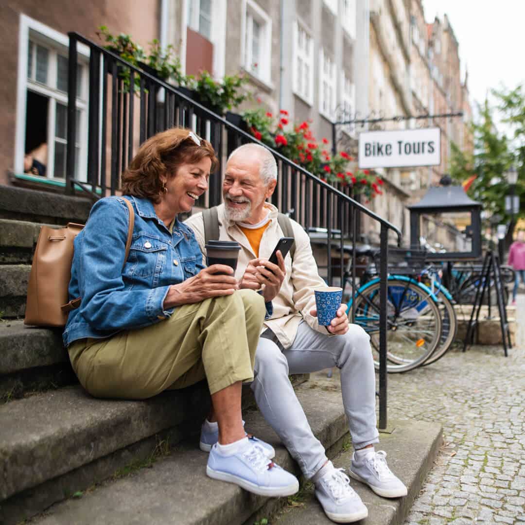 Retired couple enjoying the results of retirement planning
